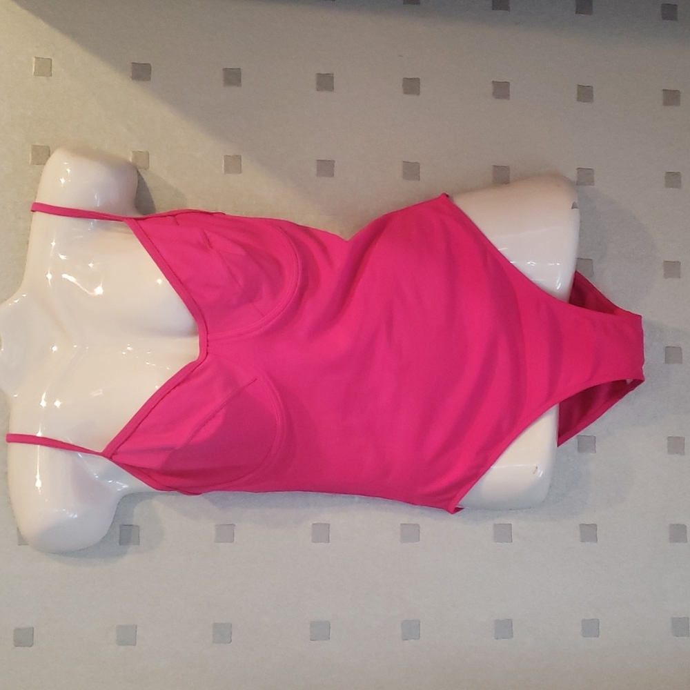the beach, Pink full piece swimwear